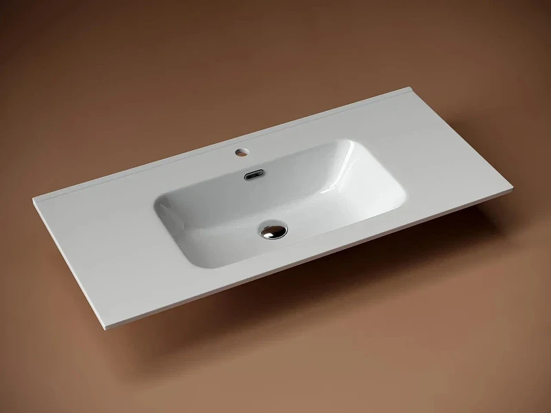 Раковина Ceramicanova Element 100 CN7003 Белая фарфор полувстраиваемая