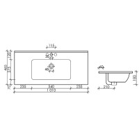 Раковина Ceramicanova Element 100 CN7003 Белая фарфор полувстраиваемая