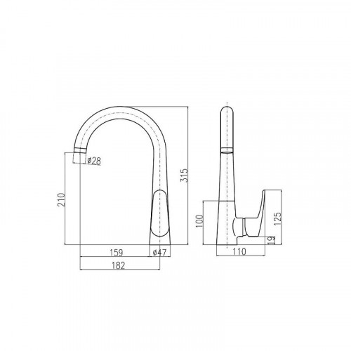 Смеситель для кухни Rav Slezak Amur AM719.5CMATC цвет Черный Хром