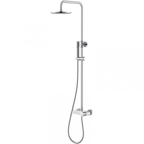 Душевая система Boheme Stick 128-WCR Белая Хром латунь на стену