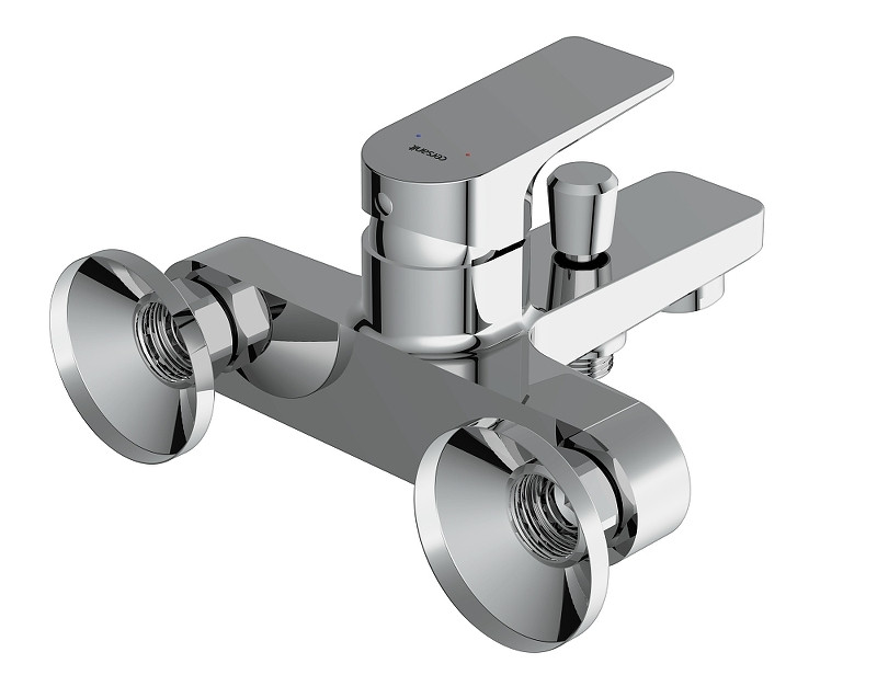 Смеситель для ванны Cersanit Nature 63064 Хром латунь на стену