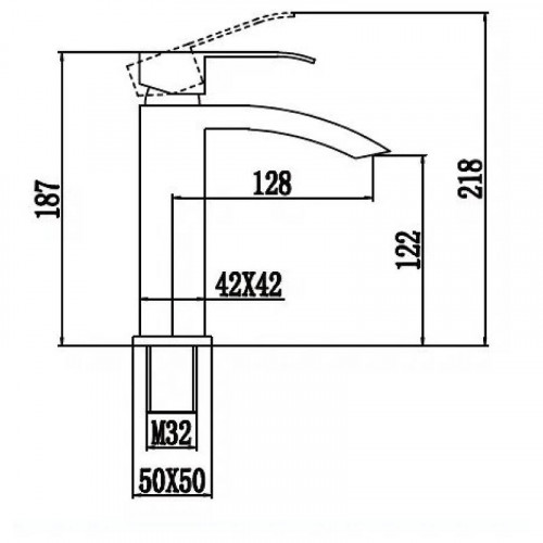 Смеситель для раковины Fmark FS8601H цвет Черный