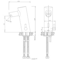 Смеситель для раковины Nofer 07261M.N Черный латунь