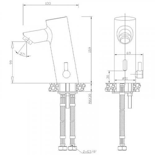 Смеситель для раковины Nofer 07261M.N Черный латунь