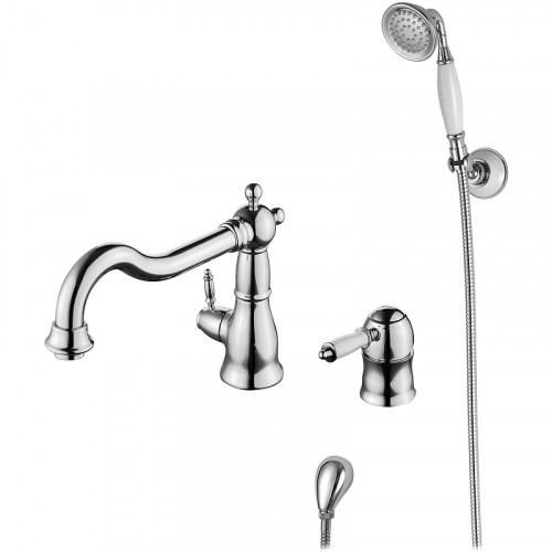 Смеситель на борт ванны Lemark Villa LM4847C Хром латунь