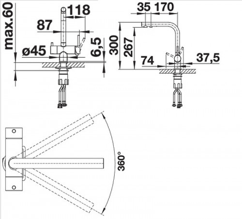 Смеситель для кухни Blanco Fontas II 525142 Жасмин латунь