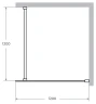 Душевая перегородка Cezares Liberta 120 LIBERTA-L-1-120-120-GR-NERO профиль Черный матовый стекло серое