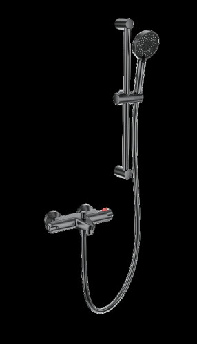 Смеситель для ванны Wonzon &amp; Woghand WW-C2001-A-BGG с термостатом цвет Темный графит