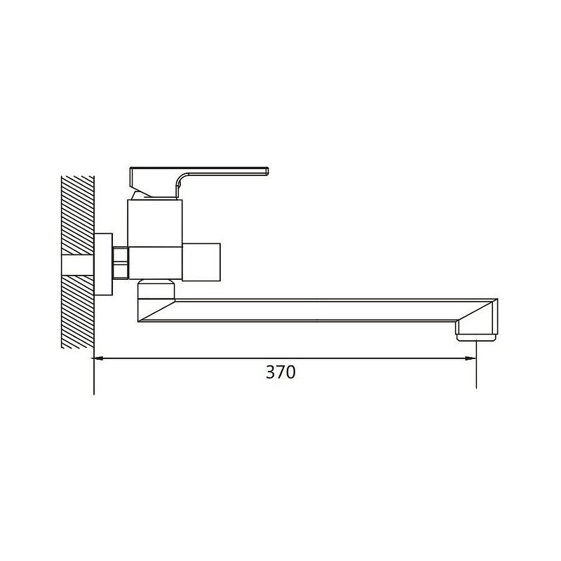Смеситель для ванны Raffine F2296H универсальный цвет Черный