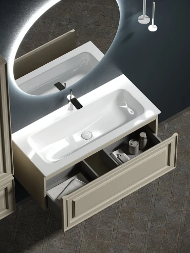 Тумба под раковину Sancos Very 100 VR100CE подвесная Beige Soft МДФ / ЛДСП