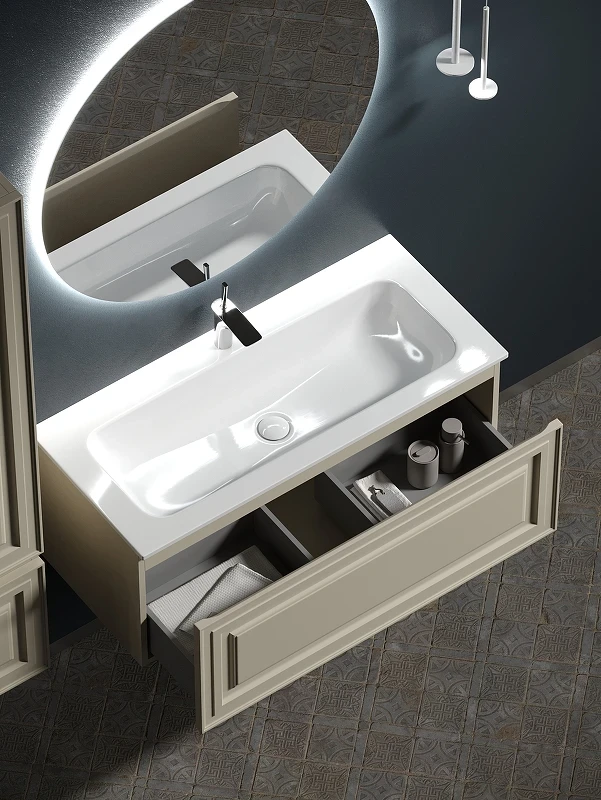Тумба под раковину Sancos Very 100 VR100CE подвесная Beige Soft МДФ / ЛДСП