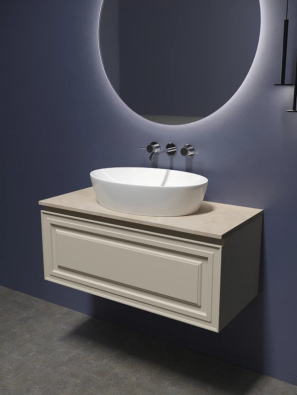 Тумба под раковину Sancos Very 100 VR100CE подвесная Beige Soft МДФ / ЛДСП