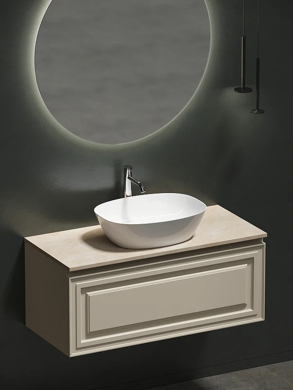 Тумба под раковину Sancos Very 100 VR100CE подвесная Beige Soft МДФ / ЛДСП