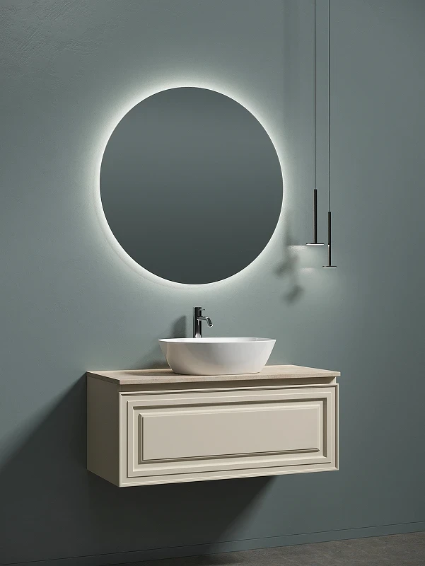 Тумба под раковину Sancos Very 100 VR100CE подвесная Beige Soft МДФ / ЛДСП
