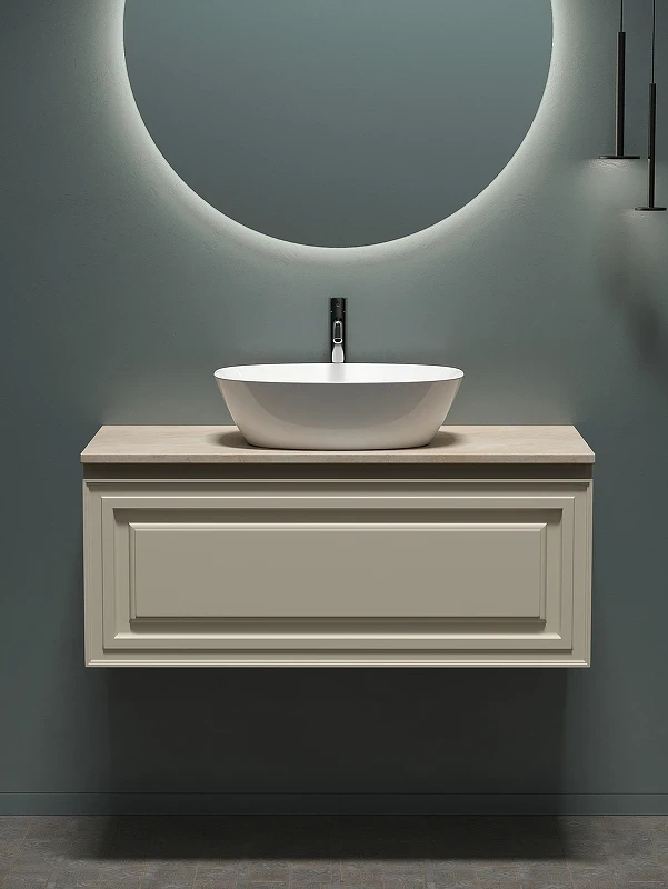 Тумба под раковину Sancos Very 100 VR100CE подвесная Beige Soft МДФ / ЛДСП