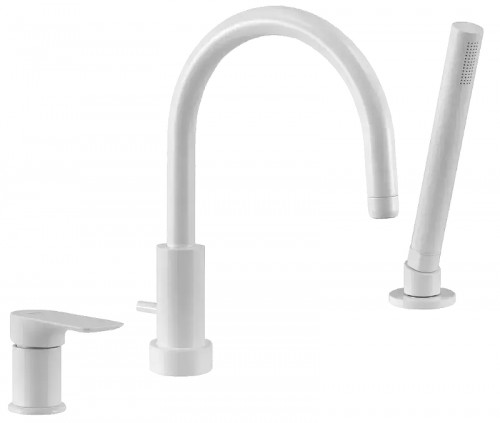 Смеситель на борт ванны Remer Infinity I07BO цвет Белый матовый