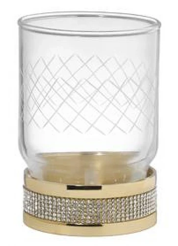 Стакан для зубных щеток Boheme Royal Cristal 10931-G-B цвет Золото