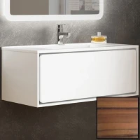 Тумба с раковиной SanVit Бруно-1 120 kbruno1120 с фактурой под дерево подвесная Зебрано МДФ / ЛДСП