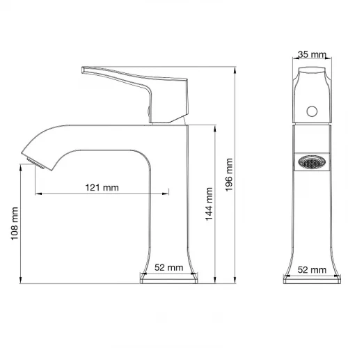 Смеситель для раковины Wonzon & Woghand Flex WW-88018072-BG цвет Брашированное золото