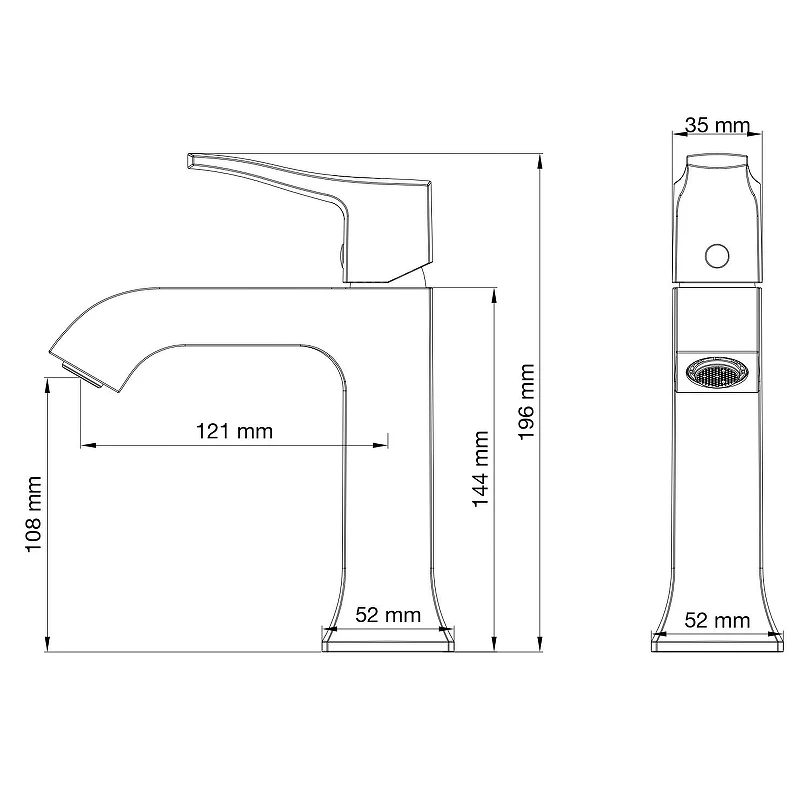 Смеситель для раковины Wonzon & Woghand Flex WW-88018072-BG цвет Брашированное золото