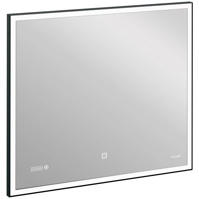 Зеркало Cersanit Led 011 Design 80 KN-LU-LED011*80-d-Os с подсветкой с часами стекло