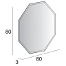Зеркало Cezares 80 45079 с подсветкой многоугольное стекло