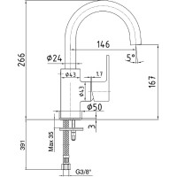 Смеситель для раковины E.C.A. Nita 102188036EX Хром