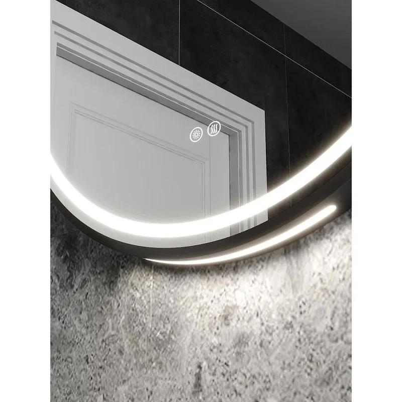 Зеркало Maretti Elena 60 EA1460R03EL с подсветкой цвет Черный с сенсорным выключателем с подогревом и диммером