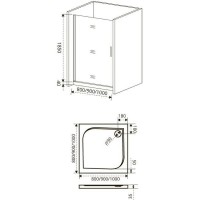 Душевая дверь Good Door Fantasy 80 DR-80-C-CH профиль Хром стекло прозрачное