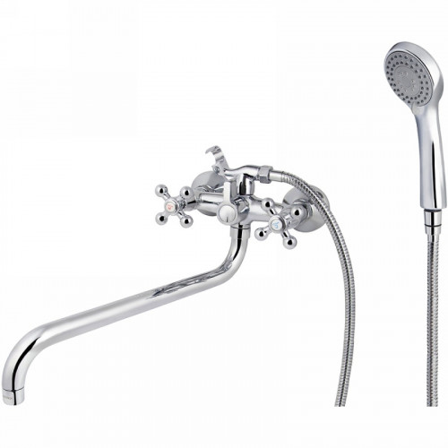 Смеситель для ванны Kaiser Carlson Lux 11056 универсальный Хром латунь на стену