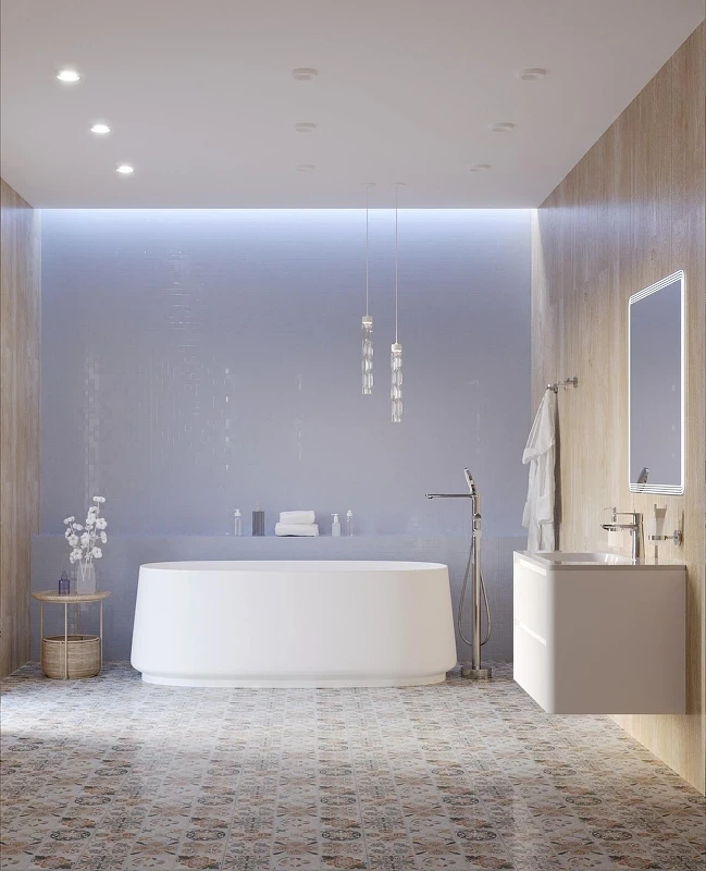 Акриловая ванна Cezares Lux 170х82 CZR-LUX-CENTRAL-170-82-58-MATT цвет Белый матовый