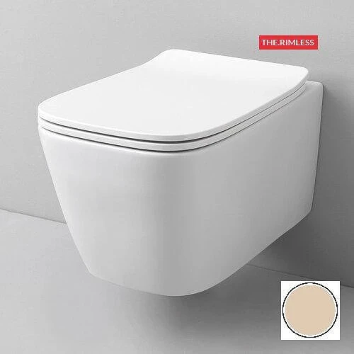 Унитаз подвесной Artceram A16 Rimless ASV003 59 00 цвет Sand без сиденья