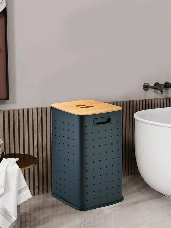 Корзина для белья WeltWasser Nansy BL 55L 10000013377 Черная матовая