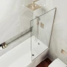 Шторка на ванну Maybah Glass MGV-64-2у 800x1400 в узком профиле Бронза стекло прозрачное