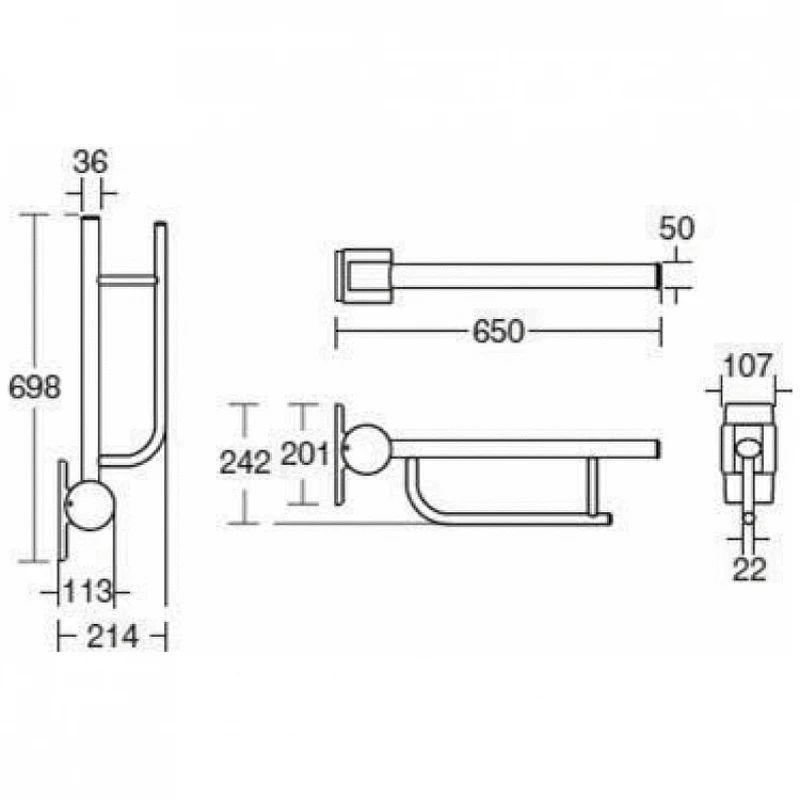 Поручень Ideal Standard Contour S6361LJ цвет Grey / Серый