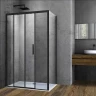 Душевой уголок Vincea Soft 130x90 VSR-3SO9013CLB профиль Черный стекло прозрачное