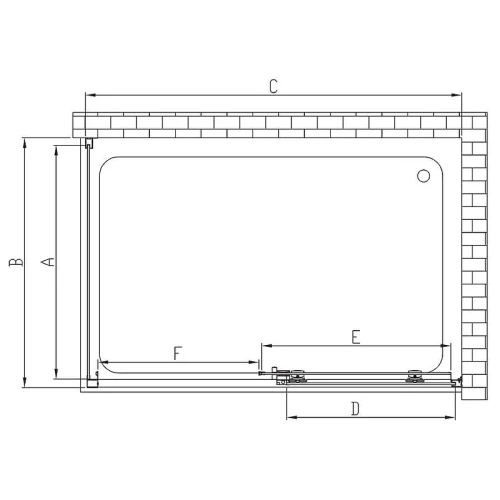 Душевой уголок Vincea Soft 130x90 VSR-3SO9013CLB профиль Черный стекло прозрачное