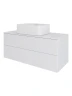 Тумба с раковиной Orange Отто 100 Ot-100TuMDF+B02-460W подвесная цвет Белый глянцевый