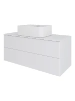 Тумба с раковиной Orange Отто 100 Ot-100TuMDF+B02-460W подвесная цвет Белый глянцевый