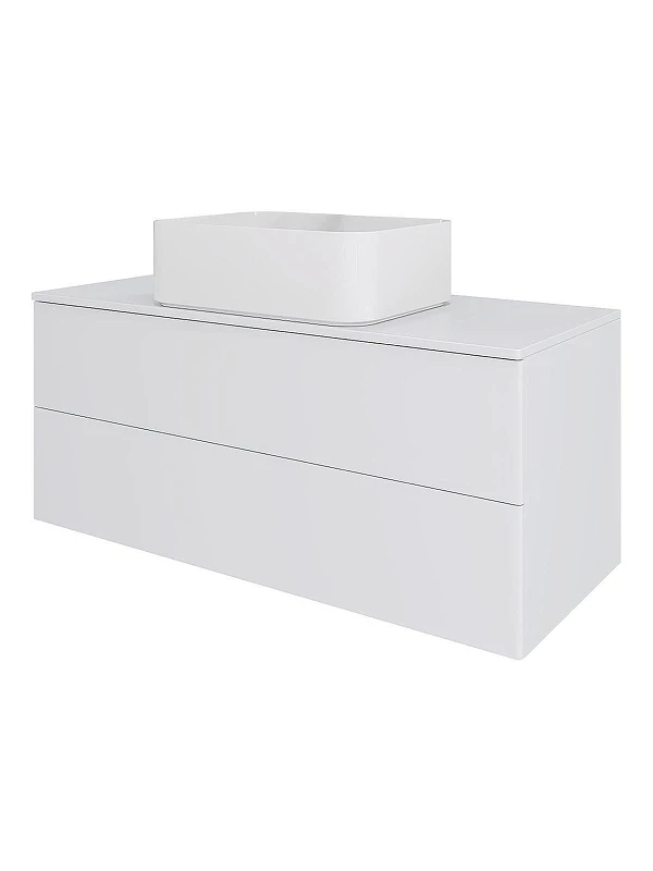 Тумба с раковиной Orange Отто 100 Ot-100TuMDF+B02-460W подвесная цвет Белый глянцевый