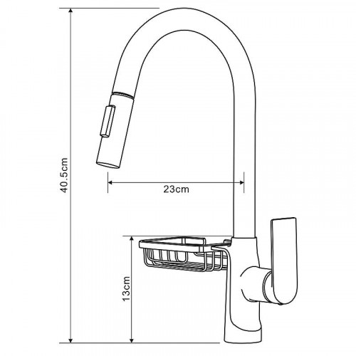 Смеситель для кухни Melodia della vita Perfetto MDV30200 с мыльницей Хром латунь