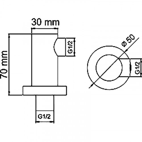 Шланговое подключение WasserKRAFT A021 Хром
