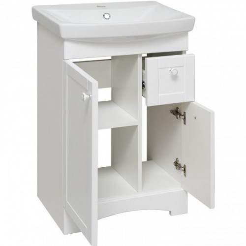 Тумба под раковину Runo Мерида 55 00-00000738 Белая МДФ / ЛДСП