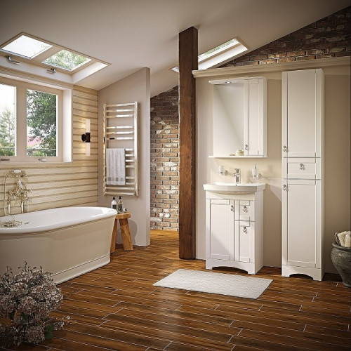 Тумба под раковину Runo Мерида 55 00-00000738 Белая МДФ / ЛДСП