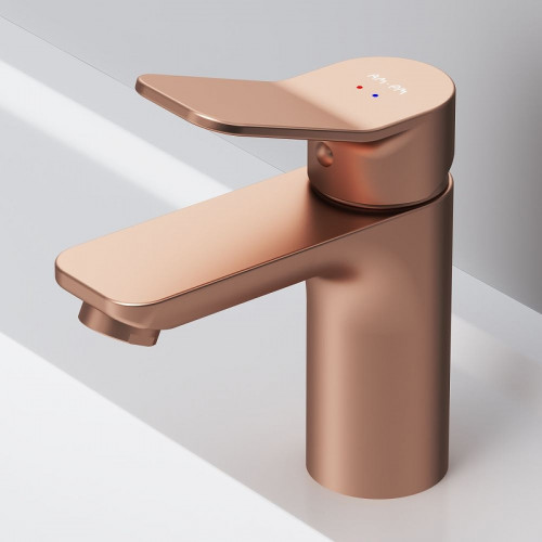 Смеситель для раковины AM.PM X-Joy F85A02144 Розовое золото латунь