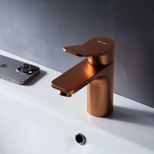 Смеситель для раковины AM.PM X-Joy F85A02144 Розовое золото латунь