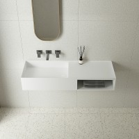 Раковина Vincea 80 VWB-6S180MW Белая матовая искусственный камень (литьевой мрамор) подвесная