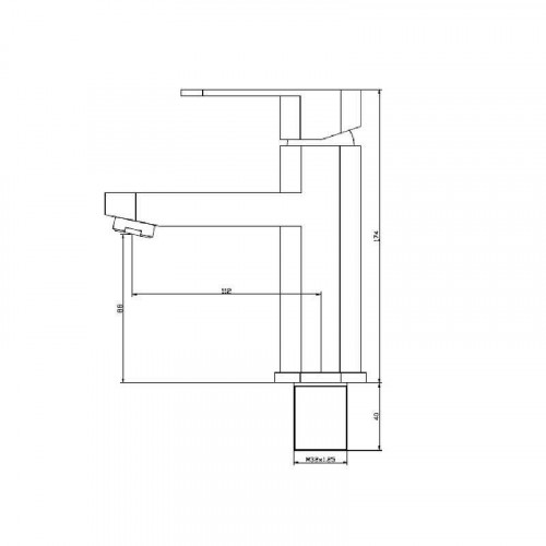 Смеситель для раковины Seaman Eco Koblenz SSN-2241B-SS цвет Нержавеющая сталь сатин