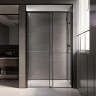 Душевая дверь Veconi Premium Trento PTD-40B 130 PTD40-B-130-01-C4 профиль Черный матовый стекло прозрачное