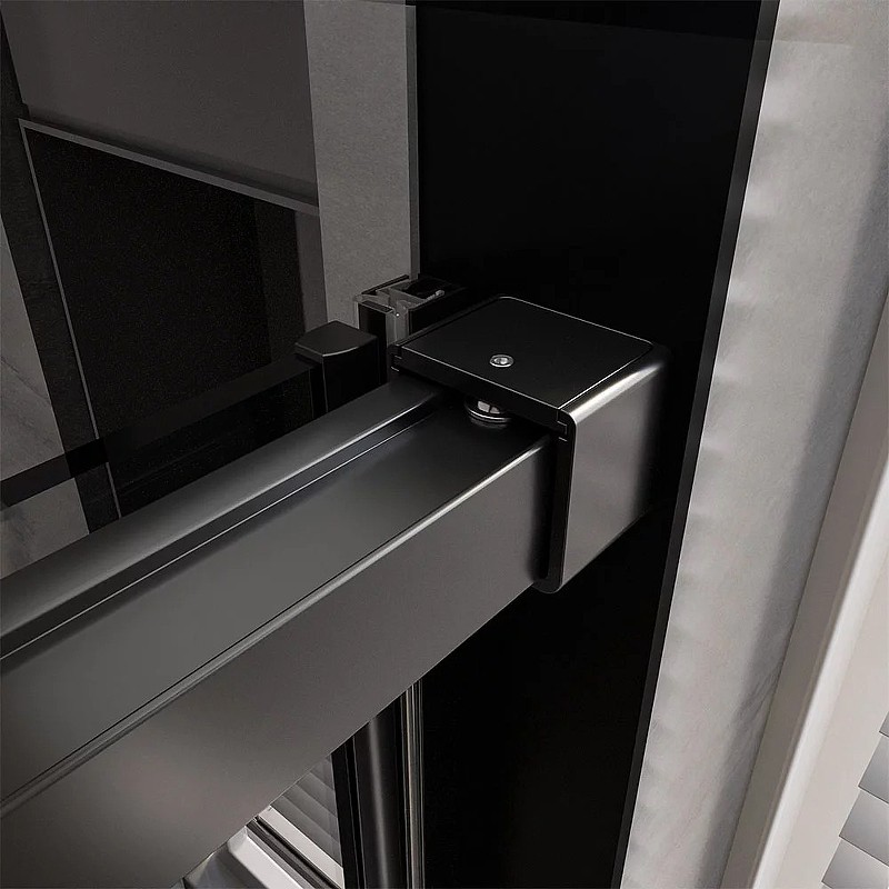 Душевая дверь Veconi Premium Trento PTD-40B 130 PTD40-B-130-01-C4 профиль Черный матовый стекло прозрачное